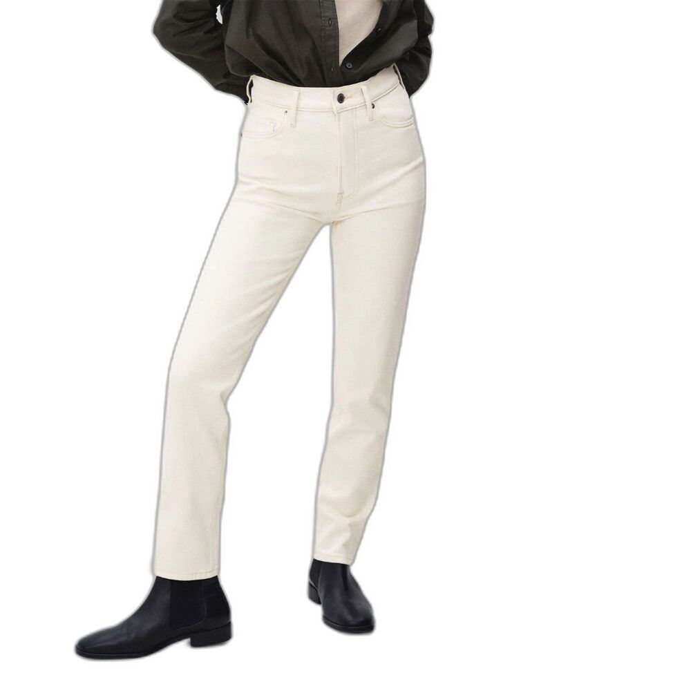 EVERLANE 'The Cheeky Jean' cropped in Bone / hite Women's SZ 26